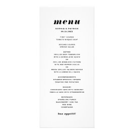 Menu Tipografia Itálico Preto e Branco Negrito