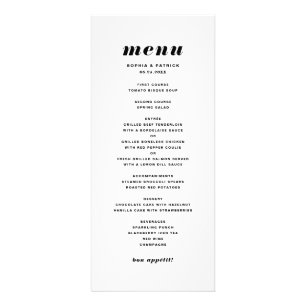 Menu Tipografia Itálico Preto e Branco Negrito