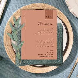 MENU TIPOGRAFIA LARANJA FERRUGEM TERRA COTA MÍNIMA