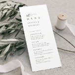 Menu Tipografia Simplesmente Elegante Casamento Moderno<br><div class="desc">Design de tipografia mínima elegante,  a preto e branco,  com na moda eterno e letra serif,  simples e limpa. Cartões de excelente para casamento minimalista,  casamento moderno e casamento clássico. Veja todas as peças correspondentes na coleção.</div>