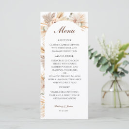 Menu Tons de Areia Terrosa Arco Seco de Florais de Pamp