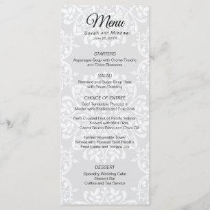 Menu Tradicional de Casamento de Fotografias Elega