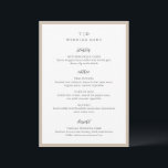 Menu Trisha Terthy Modern Weding Neutral<br><div class="desc">Menus modernos de casamento com um design limpo com fontes serif e script.</div>