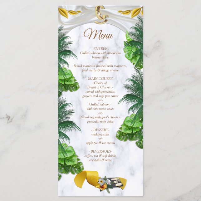 Menu tropical romântico (Frente)