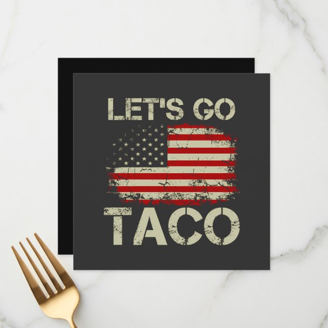 Menu Trump Sempre Desiste Vamos Lá Taco (Frente/Verso In Situ)