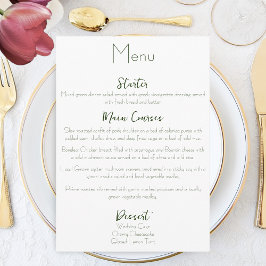 Menu Tulip Floral Rosa