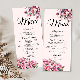 Menu Turco Rosa Boho Ocidental Charra Tema Quinceanera