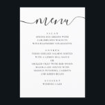 Menu Um casamento simples moderno. Script preto e branc<br><div class="desc">Menu de casamento simples preto e branco. Adequado para aniversário,  aniversário e qualquer outra festa. Entre em contato comigo se precisar de itens adicionais.</div>