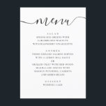 Menu Um casamento simples moderno. Script preto e branc<br><div class="desc">Menu de casamento simples preto e branco. Adequado para aniversário,  aniversário e qualquer outra festa. Entre em contato comigo se precisar de itens adicionais.</div>