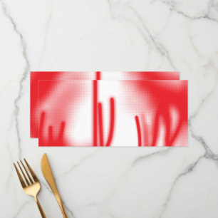 Menu Um design gráfico com vermelho e laranja em negrit
