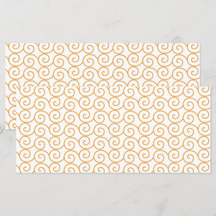 Menu um fundo laranja e branco com redemoinhos