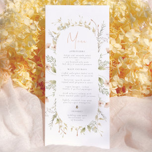 Menu Um Pequeno Cardápio de Chá de Bebê Boho Abelha Men
