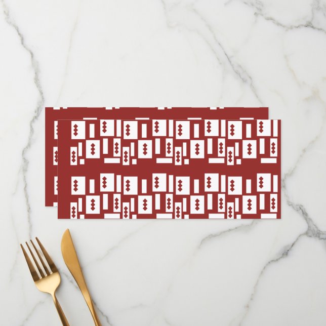 Menu Um tapete vermelho com um padrão texturizado está  (Frente/Verso In Situ)