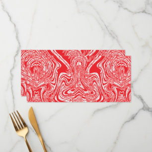 Menu uma imagem vermelha e branca de um padrão num fund