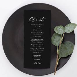Menu Vamos Eat Black Wedding