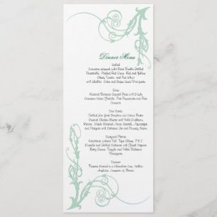 Menu verde de Nouveau da arte