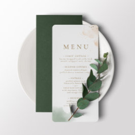 Menu Verde Dourado Eucalipto 