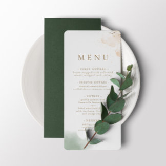 Menu Verde Dourado Eucalipto