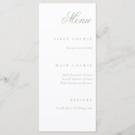 Menu verde sage