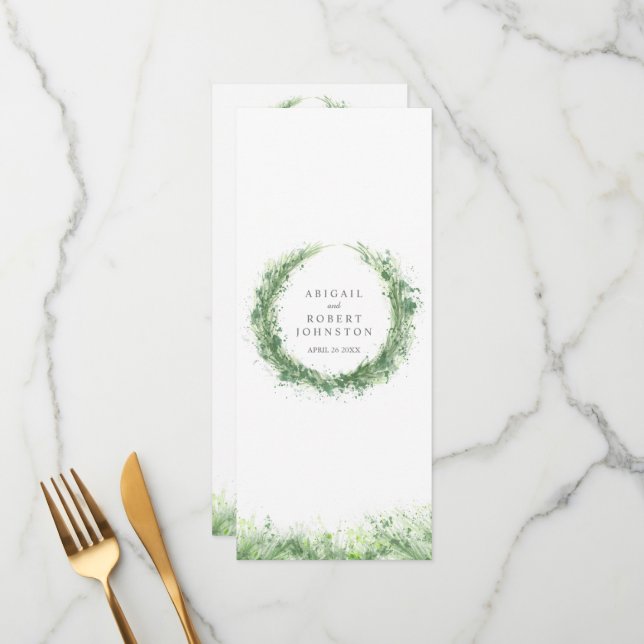 Menu Vermelhidão por água, cor de água, arte verde (Frente/Verso In Situ)