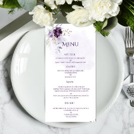 Menu Vibrant Floral Wedding