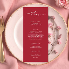 Menu Vinho Burgundy Elegante