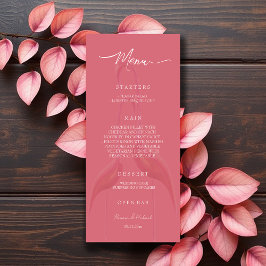 Menu Vinho Flamingo Rosa Elegante