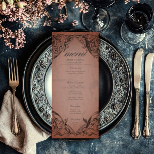 Menu Vintage Bat Até O Casamento De Ferrugem Da Morte