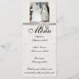 Menu Vintage Bridal Antiguamente Casamento Branco