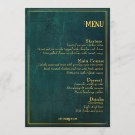 Menu Vintage Dark Green
