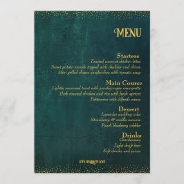 Menu Vintage Dark Green