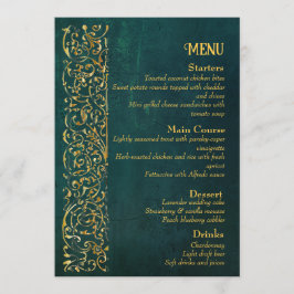 Menu Vintage Dark Green