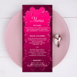 Menu Vintage e Casamento Rosa Romântico