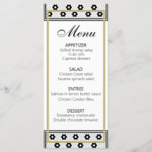 Vintage French Bistro Black White Dourado