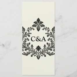 Menu Vintage Leaf Motif