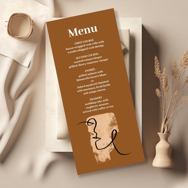 Menu Vintage Meio século Desert Wedding (Criador carregado)