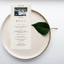Menu Vintage Na moda Photo Wedding