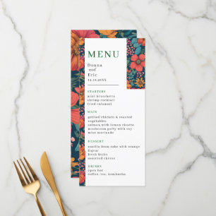 Menu Vintage Pink Romântico Casamento
