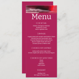 Menu Viva Magenta Modern Wedding