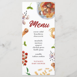 Menu Watercolor Meatball Italiano
