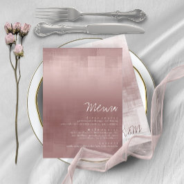 Menu Watercolor Refletions Wedding Cinnamon Rosa ID774