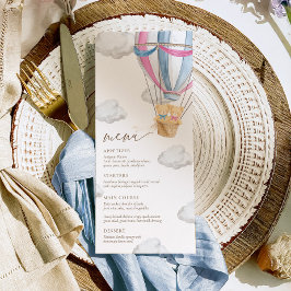 Menu We Can Bearly Wait Twins Baby Shower 