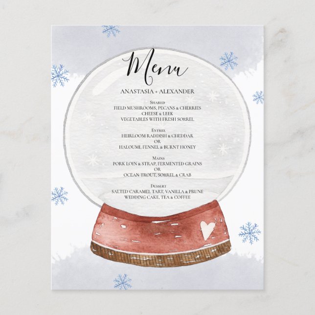 MENU WEDDING de Aquarela Orçamental. Folheto (Frente)