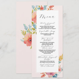 Menu Wedding Summer Florals Recepção Moderna