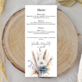 Menu Winter Boho Floral Wedding | Branca