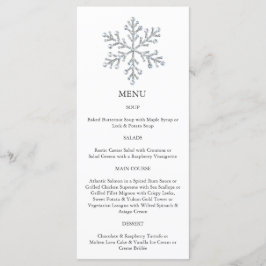 Menu Winter Snowflake (branco)