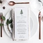 Menu Winter Splendor Christmas Dinner Party<br><div class="desc">A beautiful,  elegant Christmas dinner or holiday party menu design featuring a soft green watercolor tree dotted with stars. Coordinates with our Winter Splendor holiday party collection. Use the template fields to add your menu information,  and then click "Customize" to reposition elements if needed.</div>