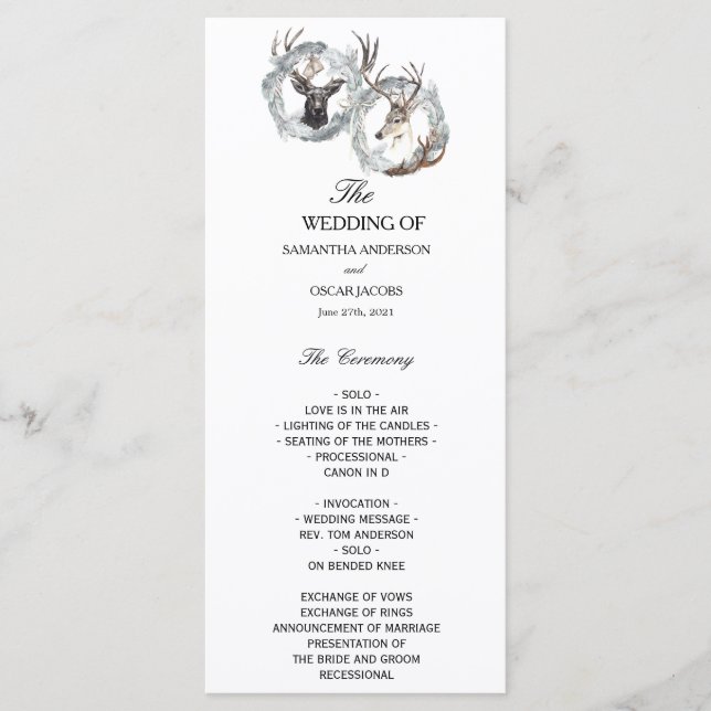 Menu Wreath Silver, Verniz (Frente)