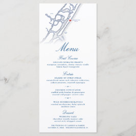 Menu Wright tsville Beach Map Elegante Marinho Casament
