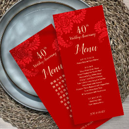 Menus de Aniversário de Casamento Tradicional Bilí